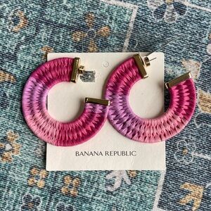Banana Republic Gradient Pink Hoop Earrings